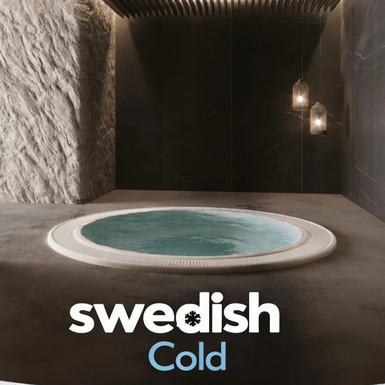 إلهام لتصميم حوض استحمام بارد مدمج من Swedish Cold